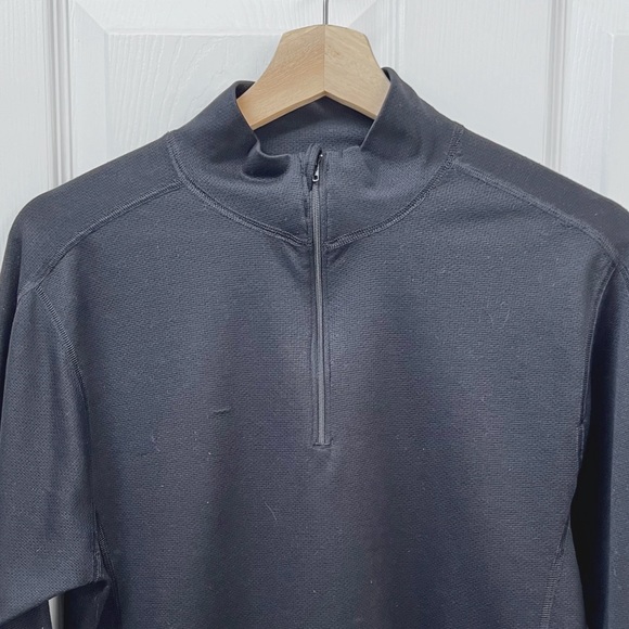 Marmot Polartec Quarter Zip Pullover Top in Black - Picture 2 of 8